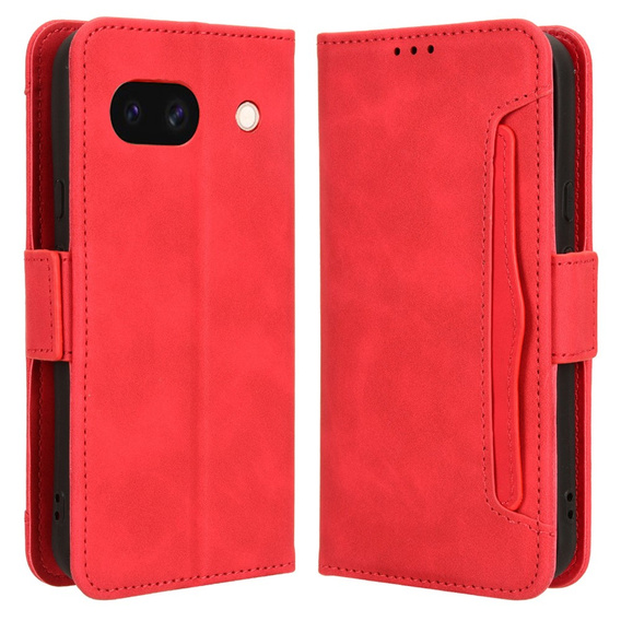 Cu clapetă pentru Google Pixel 8A, Card Slot, roșu