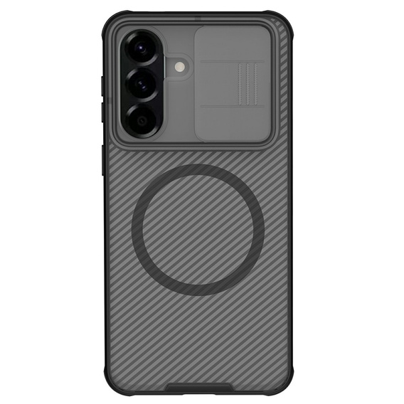 Husă magnetică Nillkin CamShield Pro pentru Samsung Galaxy A57 5G, transparentă/neagră