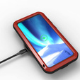 Love Mei Huse pentru Samsung Galaxy A34 5G, armored with glass, roșu