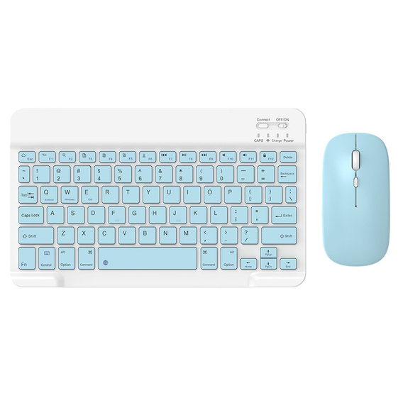 Set tastatură wireless și mouse Bluetooth pentru Android/Windows, albastru
