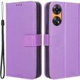Cu clapetă pentru Oppo Reno8 T 4G, Wallet Smart Magnet, violet