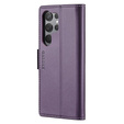 Husă pentru Samsung Galaxy S25 Ultra, ERBORD Glossy Litchi, portofel cu clapetă, violet
