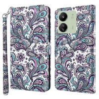 Cu clapetă pentru Samsung Galaxy A05s, Wallet, Butterflies, albastru