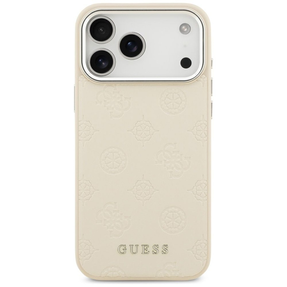 Husă GUESS Peony Hot Stamp Script MagSafe pentru iPhone 17 Pro Max