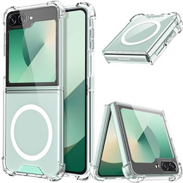 Huse pentru Samsung Galaxy Z Flip7 FE / Z Flip6, Dropproof MagSafe, transparentă