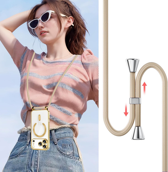 Electro MagSafe caz + lanyard pentru iPhone 17 Pro Max