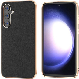 Huse pentru Samsung Galaxy S23 FE, Cowhide Leather, negru