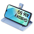Cu clapetă pentru Samsung Galaxy A16, Wallet Zipper Pocket, albastru