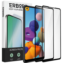 2x sticlă călită pentru Samsung Galaxy A21/A21S, ERBORD 3D pentru întregul display