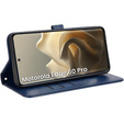 Husa cu clapetă pentru Motorola Edge 60 Pro, Wallet Rhombus, albastru