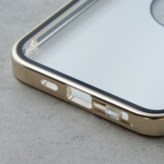 Carcasa Magnetic Dual Glass MagSafe pentru iPhone 11, de aur