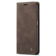 Husa CASEME pentru Samsung Galaxy M33 5G, Leather Wallet Case, maro