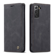 Husa CASEME pentru Samsung Galaxy S21 FE, Leather Wallet Case, negru