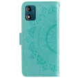 Cu clapetă pentru Motorola Moto E13, Mandala Flower, verde