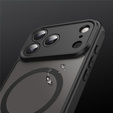 Husă mată pentru iPhone 17 Pro Max, pentru MagSafe, cu protecție pentru cameră, negru