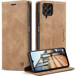 Husa CASEME pentru Samsung Galaxy M33 5G, Leather Wallet Case, maro
