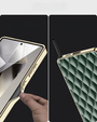 Husă pentru Samsung Galaxy S25 Ultra, Leather Rhombus, verde