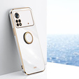 Huse pentru Xiaomi Poco M4 Pro 4G, Electro Ring, alb