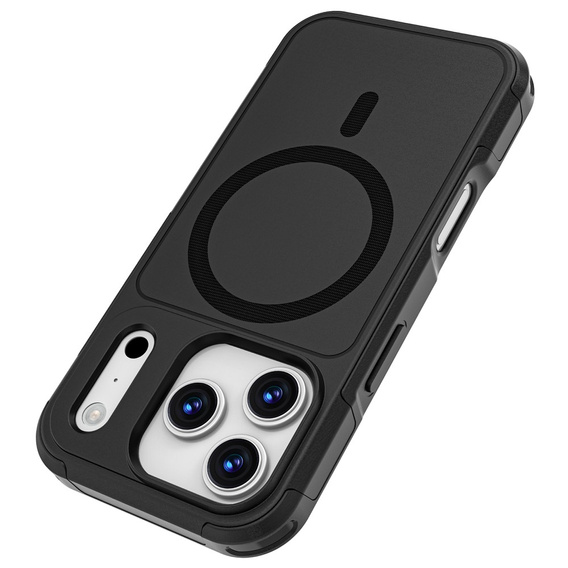 Husă MagForce pentru iPhone 17 Pro, pentru MagSafe, blindată, neagră