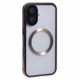 Carcasa Magnetic Dual Glass MagSafe pentru iPhone 16, de aur