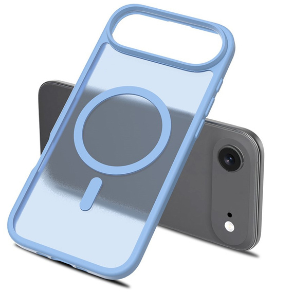 Husă Matt pentru iPhone Air, pentru MagSafe, albastru translucid