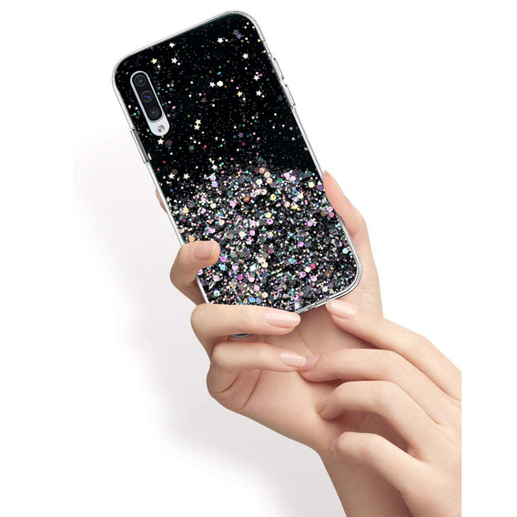 Huse pentru Samsung Galaxy A50/A50S/A30S, Glittery, negru