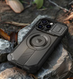 Husă blindată pentru iPhone 16 Pro Max, Dexnor CamProtect MagSafe, negru (Două rame)