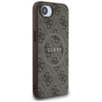 GUESS Huse pentru iPhone 16E, 4G Ring Classic Logo, maro