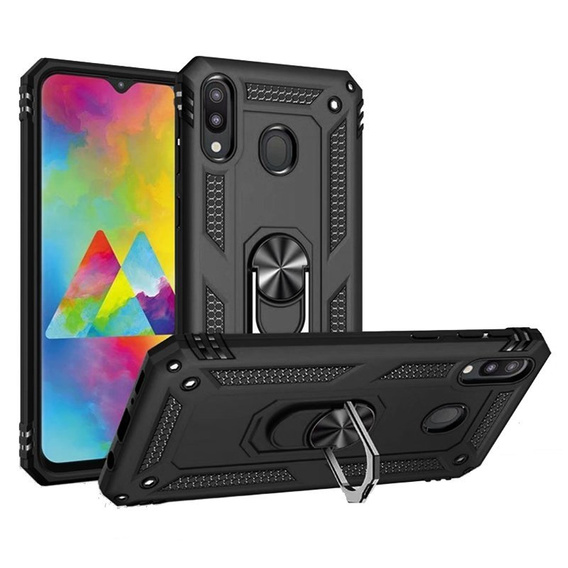 Husă blindată pentru Motorola One Action, Nox Case Ring, negru