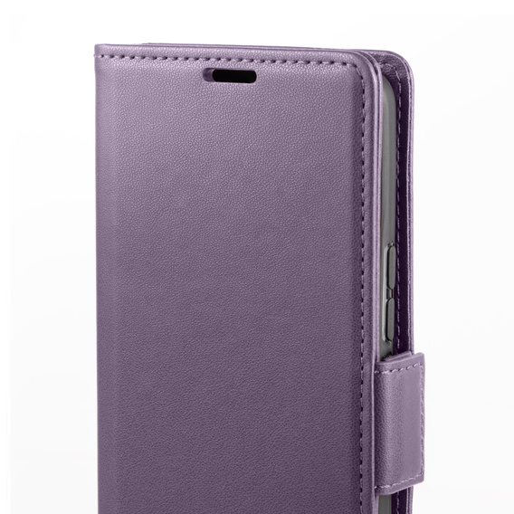 Husă pentru Samsung Galaxy A36, ERBORD Glossy Litchi, portofel cu clapetă, violet