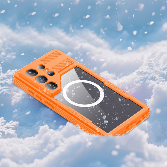 Husă impermeabilă Redpepper MagSafe pentru Samsung Galaxy S26 Ultra, portocaliu