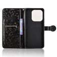 Husa cu clapetă pentru Xiaomi Redmi Note 14 4G, Wallet Rhombus, negru