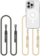 Husă cu lănțișor pentru iPhone 16 Pro Max, ERBORD MagSafe, transparentă + sticlă pentru ecran