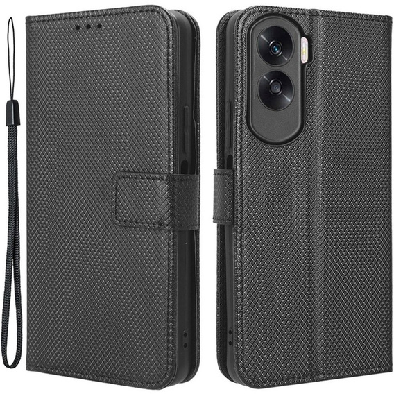 Cu clapetă pentru Honor 90 Lite 5G, Wallet Smart Magnet, negru