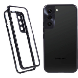 Husa pentru Samsung Galaxy S21, Magnetic Dual Glass, negru