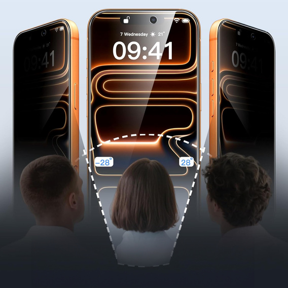 Sticlă temperată de confidențialitate pentru iPhone 17 Pro Max