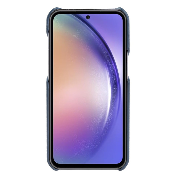 Husă din piele pentru Samsung Galaxy A54, Genuine Leather, albastru