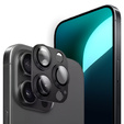 Geam de cameră pentru iPhone 16 Pro / 16 Pro Max, suprapunere din metal negru ERBORD