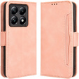 Cu clapetă pentru Xiaomi 14T Pro, Card Slot, roz