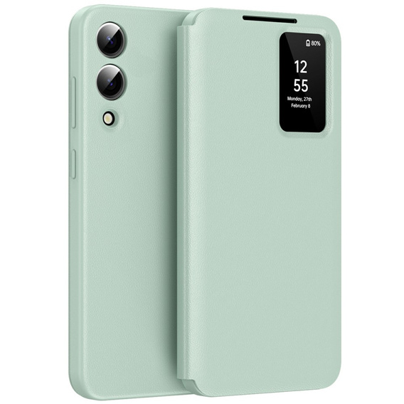 Husă cu clapetă pentru Samsung Galaxy S25 Edge, Smart View Wallet, verde