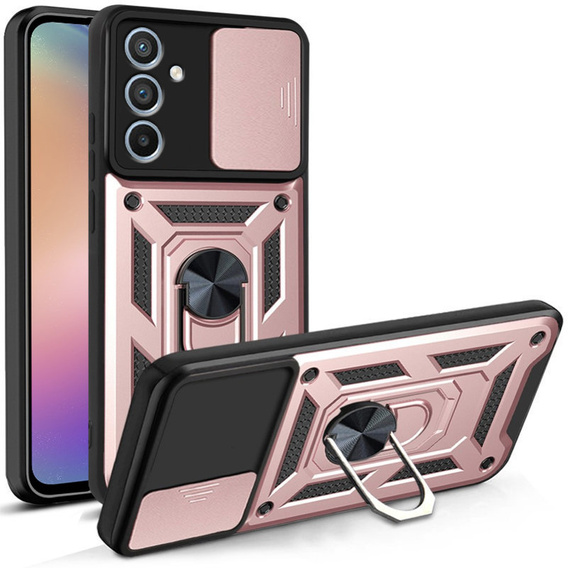 Husă blindată pentru Samsung Galaxy A54 5G, CamShield Slide, roz