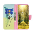 Cu clapetă pentru Samsung Galaxy M34, Wallet, feather, albastru