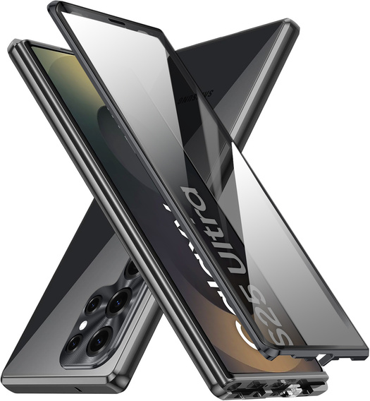 Husă pentru Samsung Galaxy S25 Ultra, Privacy Dual Glass, negru