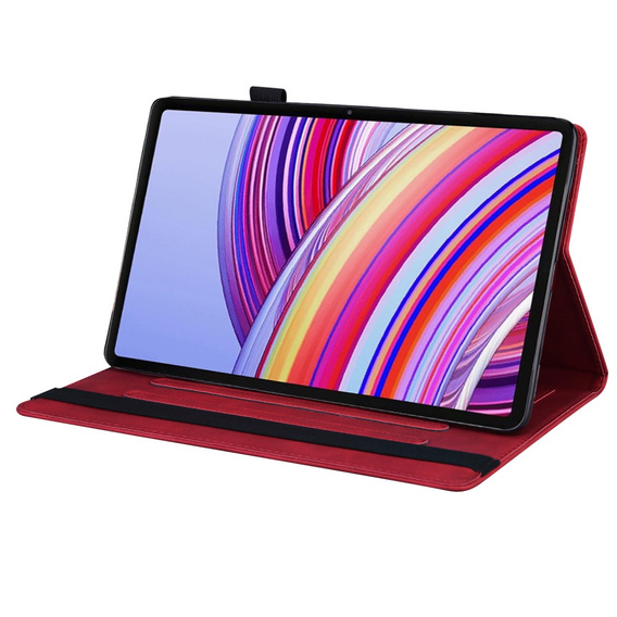 Husă pentru Xiaomi Redmi Pad Pro / Xiaomi Poco Pad, Classic, cu spațiu pentru stylus, roșu
