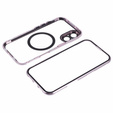 Carcasa Magnetic Dual Glass MagSafe pentru iPhone 16, roz rose gold