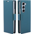 Husă pentru Samsung Galaxy Z Fold 5 5G, ERBORD Glossy Litchi, portofel cu clapetă, verde