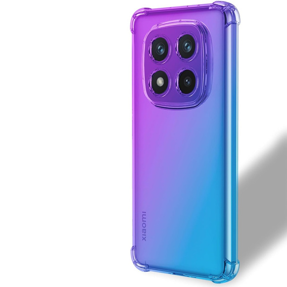 Husa pentru Xiaomi Redmi Note 14 Pro+, Gradient Dropproof, Violet / albastru