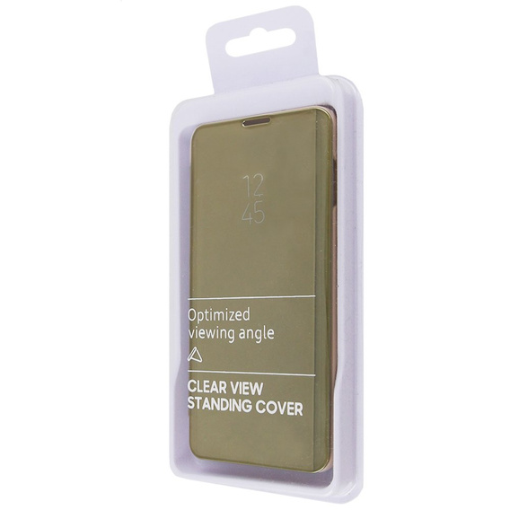 Huse pentru Samsung Galaxy A22 5G, Clear View, de aur