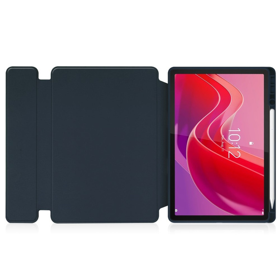 Husă pentru tastatură pentru Lenovo Tab M11, Rotary 360° Leather, albastru închis