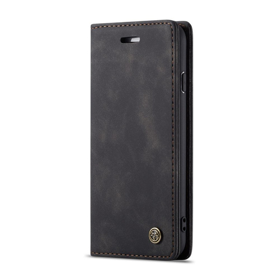 Husa CASEME pentru iPhone 7/8/SE 2020/SE 2022, Leather Wallet Case, negru